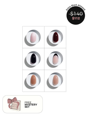 6 Deeper Neutrals of Extra Short Almonds