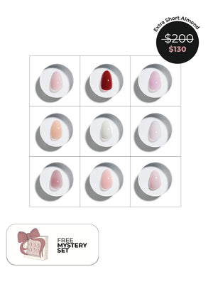 All 9 Shades of Extra Short Almonds