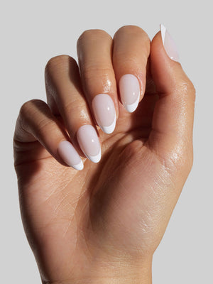Milky White French (Short Almond)