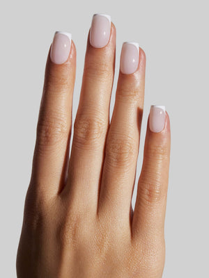 Milky White French (Short Coffin)