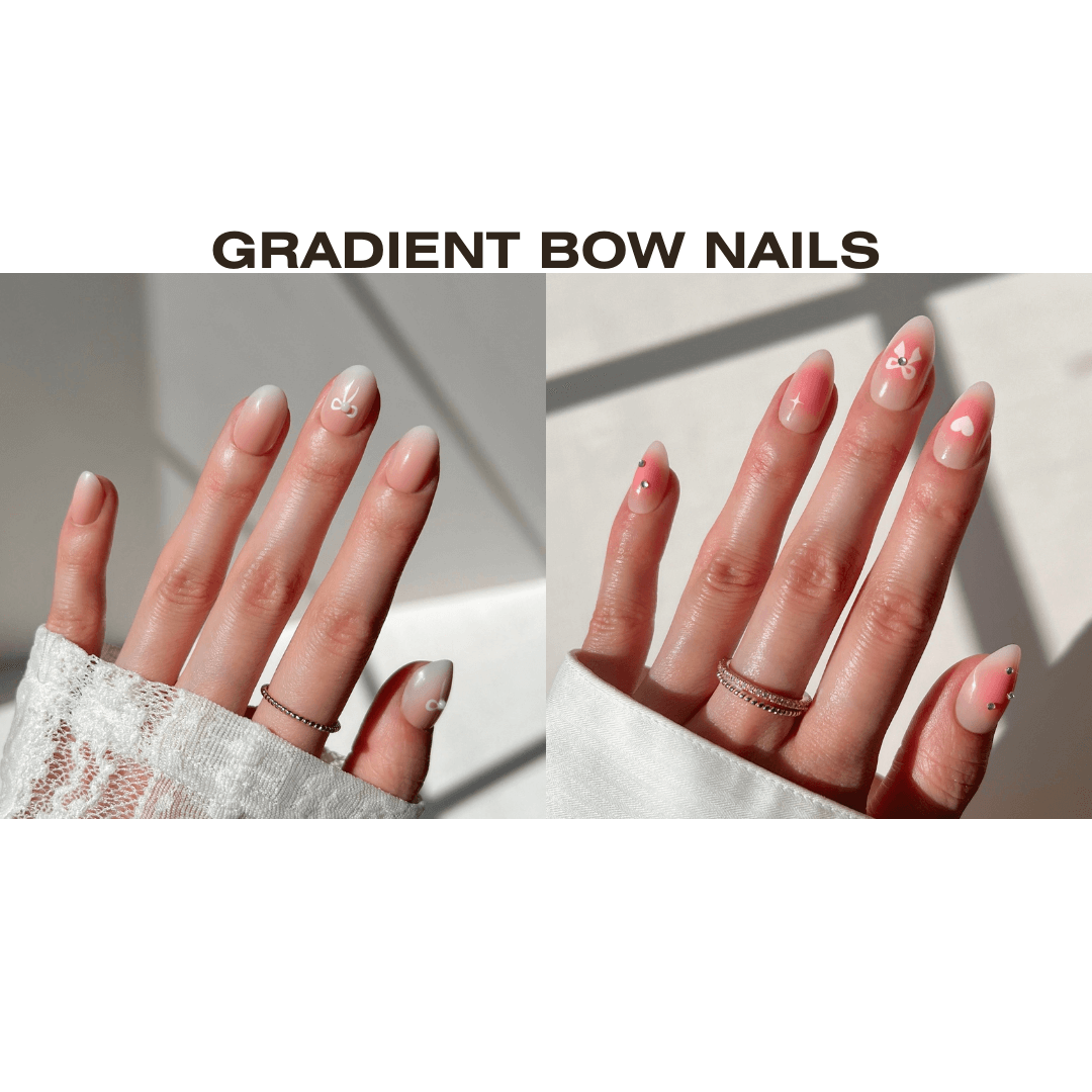Gradient Bow Nails