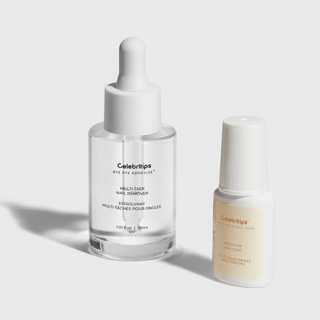 Bye Bye Adhesive™ + Super Hold Brush-On Nail Glue